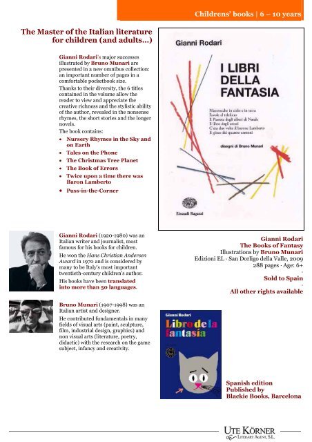 Catalogue | Bologna Book Fair 2011 | Ute Körner Literary Agent