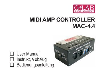 MIDI AMP CONTROLLER MAC-4.4 - G LAB