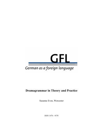 Dramagrammar in Theory and Practice - GFL-Journal