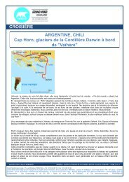 CROISIÈRE ARGENTINE, CHILI Cap Horn, glaciers de la Cordillère ...