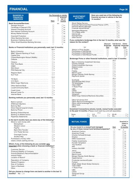 Survey of the American Consumer - GfK MRI