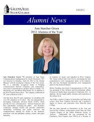 Fall 2012 Alumni News - Glenville State College