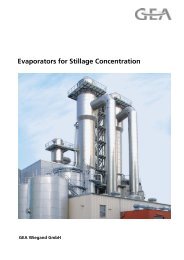 Evaporators for Stillage Concentration - GEA Wiegand