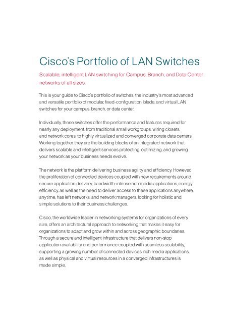 Cisco Catalyst Switch Guide - goCCTV