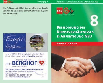 Beendigung des Dienstverhältnisses & Abfertigung NEU - FSG