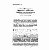 Gestalt Therapy and Organization Development