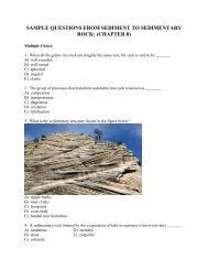 sample questions from sediment to sedimentary rock