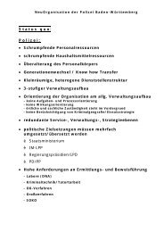 Status quo Polizei: • Schrumpfende Personalressourcen ...