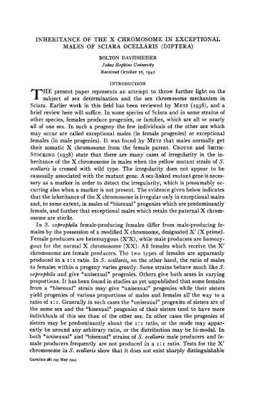Genotypic sex determination