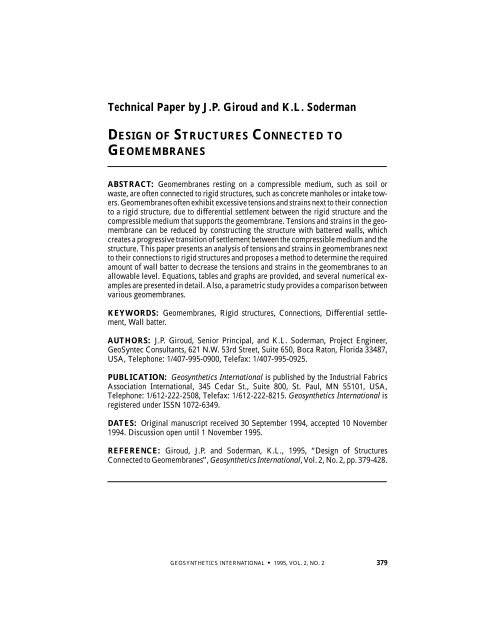 Technical Paper by J.P. Giroud and K.L. Soderman - IGS ...
