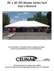 30' X 30' ETS Master Frame Tent Directions - Celina Tent