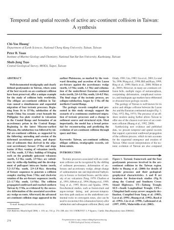 Temporal and spatial records of active arc-continent collision in ...