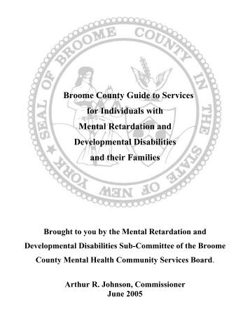 Broome County Guide to Services for Individuals with Mental ...