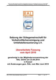 Satzung der Gütegemeinschaft für ... - GGVU