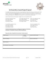 Girl Scout Silver Award Project Proposal - Girl Scouts of Greater Iowa