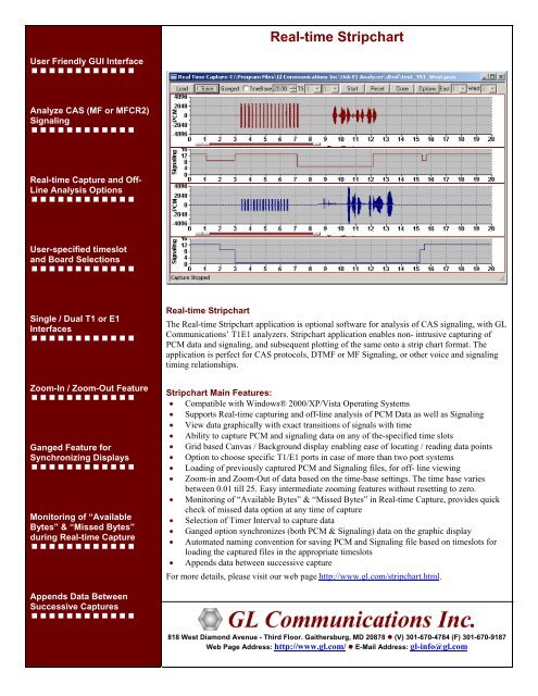 Real-Time Strip Chart Brochure - GL Communications Inc