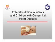 Enteral Nutrition in Infants and Children with Congenital Heart Disease