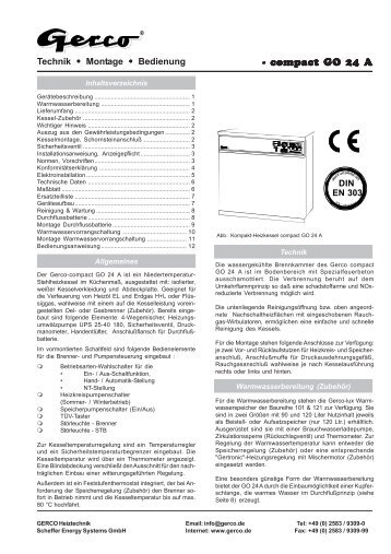 Techn. Anleitung compact GO 24 A - Gerco