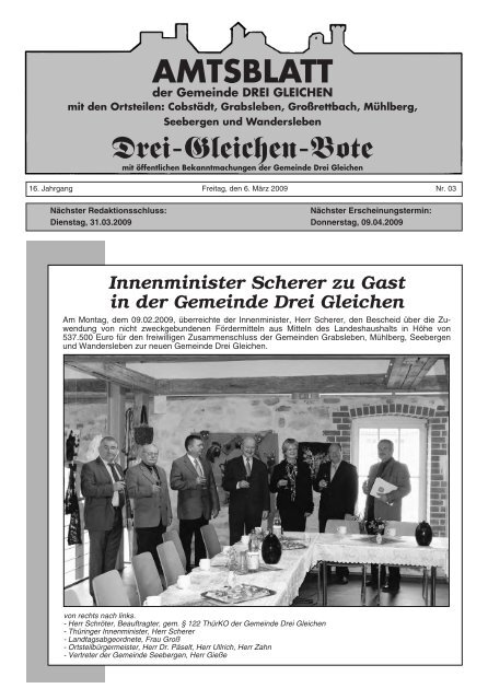 AMTSBLATT - Gemeinde Drei Gleichen