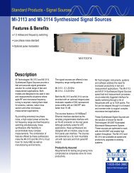 MI-3113 and MI-3114 Synthesized Signal Sources - Gigacomp