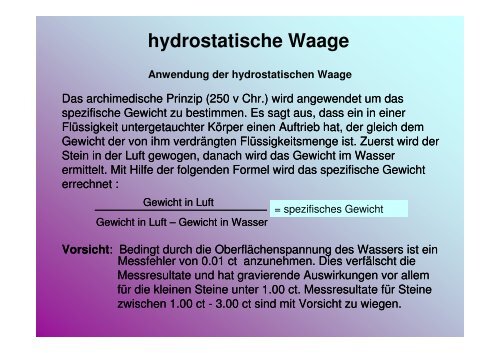 hydrostatische Waage