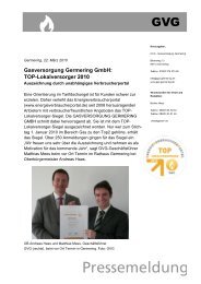 Gasversorgung Germering GmbH: TOP-Lokalversorger 2010