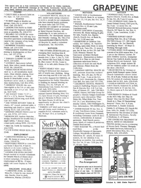 October 06, 1995 - Glebe Report