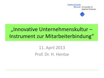 Powerpointvortrag von Prof. Dr. Hentze
