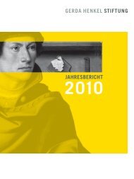 JAHRESBERICHT - Gerda Henkel Stiftung