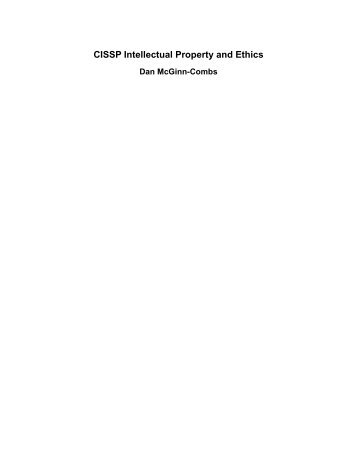CISSP Intellectual Property and Ethics - Giac