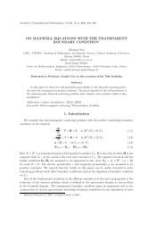 ON MAXWELL EQUATIONS WITH THE TRANSPARENT ...