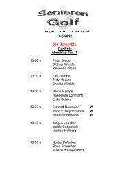 3er Scramble - Golf-Club Heilbronn-Hohenlohe eV