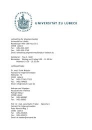 Lehrauftrag für Allgemeinmedizin Universität zu Lübeck ... - GHA