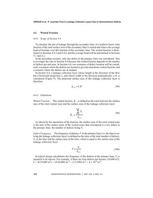 leachate flow in leakage collection layers due to defects in ...