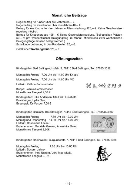 Kindergartenordnung - Gemeinde Bad Bellingen