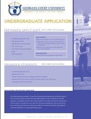 Application for admission - Georgian Court University