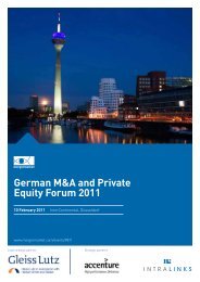 German M&A and Private Equity Forum 2011 - Gleiss Lutz