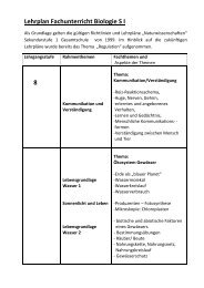 Biologie - der Gesamtschule Leverkusen Schlebusch