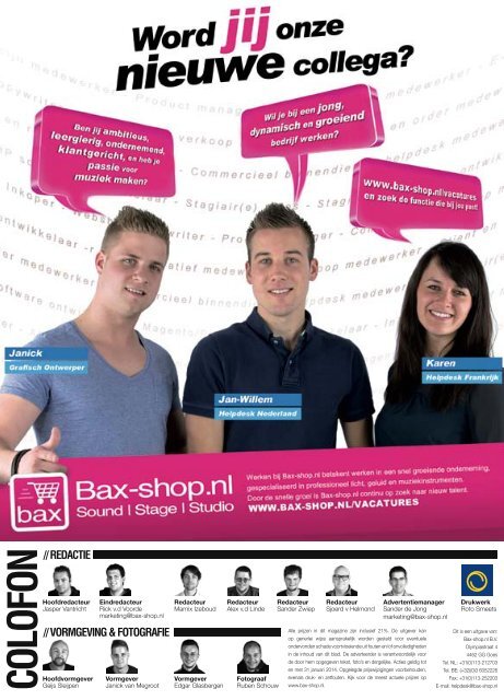 Bax-shop magazine