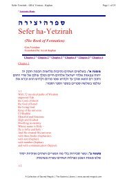 Sefer Yetzirah - Holy Order of the Golden Dawn Canada