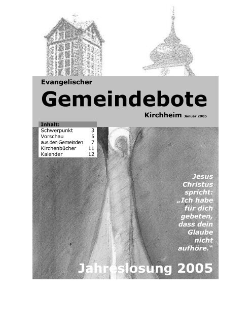 Januar 2005 - Gemeindebote