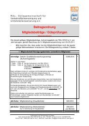 Beitragsordnung Mitgliedsbeiträge / Güteprüfungen - GGVU