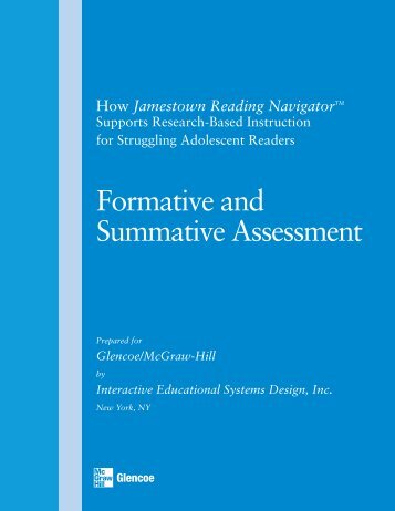Formative and Summative Assessment - Jamestown Reading ...