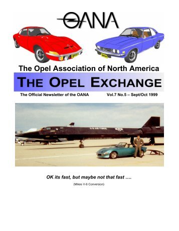 The Opel Association of North America - Clubs