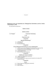 Organisation der Pädagogischen Hochschulen - Bundessektion 12 ...