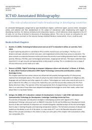 The role of educational radio broadcasting in developing countries