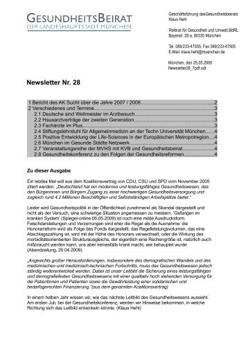 Newsletter Nr. 28 - Gesundheitsbeirat-muenchen.de