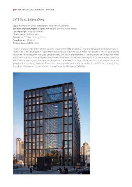 CYTS Plaza, Beijing, China - gmp Architekten von Gerkan, Marg und ...