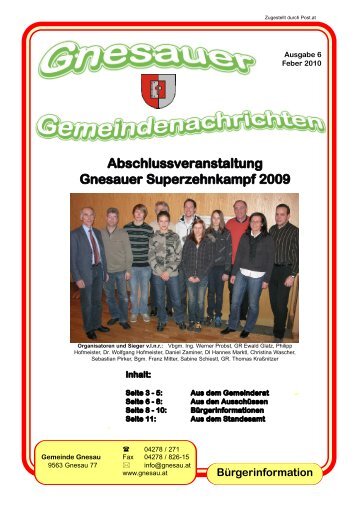 Ausgabe 6 - Februar 2010 - Gemeinde Gnesau