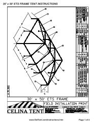 30' x 50' ETS FRAME TENT INSTRUCTIONS - Celina Tent